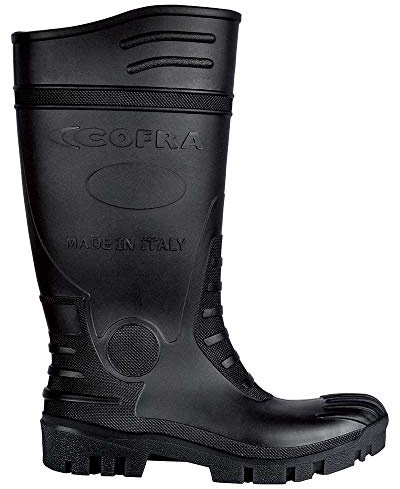 COFRA Typhoon Black/Black S5 FO SR Taglia Stivale PVC/Nitrile Nero/NE Stivali di Sicurezza in PVC Scarpe da Lavoro Antinfortunistiche