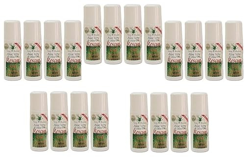 Roll On ResCue Gel Aloe Vera arnica Montana Con Efecto Inmediato Del Alivio Del Dolor Articulaciónes, Antinflamatorio, Cervicales Masaje Practico de Aplicar Alivia Tus Dolores Pack 20 Unidades