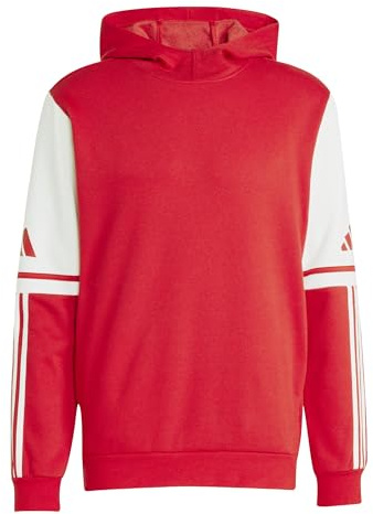 adidas Uomo Squadra25 Sweat Hoody Sweatshirt, Team Power Red 2/White, S Tall