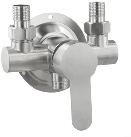 304 In Acciaio Inox Doccia Miscelatore Valvola Montaggio A Parete Calda Acqua Fredda Rubinetto Rubinetto con Bobina In Ceramica per Bagno G1/2 