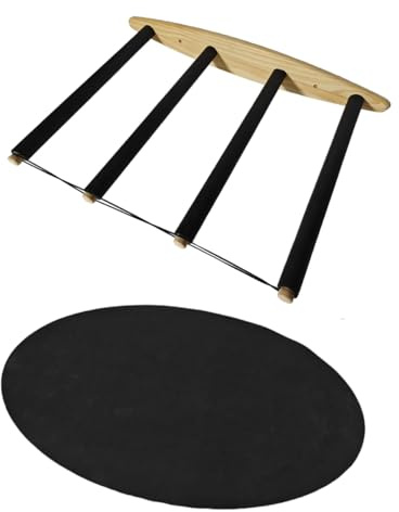 Soporte vertical para tabla de surf – Soporte de pared de madera duradero para tabla de surf con alfombrilla de goma, soporte de pared para tabla de surf (4 brazos (3-4 tablas)