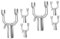 Holibanna 2 Series Tenedor De Barra De Ropa Colgante Tenedor para Colgar Ropa Tenedores Acero Inoxidable Barra Extensible para Colgar Ropa Reemplazo De Tenedor De Ropa Silver 3 Piezas*2