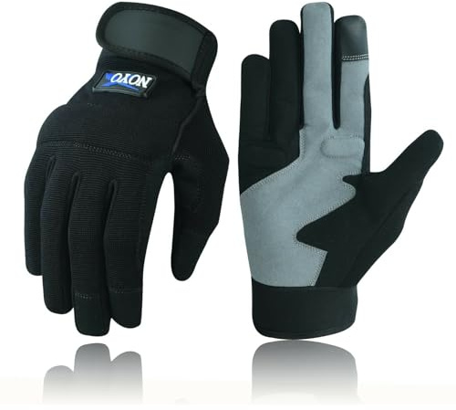Swift Wear Safety Work Gloves Heavy duty Hand Protection Mechanic Gardening Builders Cut Gloves New (Black, M)