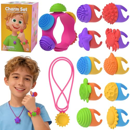 22 piezas Fidget Ring Toys para niños y adultos, sensorial autismo para juguetes, juguetes antiestrés para autismo, juguete antiestrés, juguete blando para ansiedad ADHD