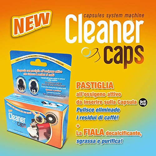 Kit desincrustante completo con 4 ampollas y 2 cápsulas con pastilla, para 6 meses de limpieza, para todas las cafeteras Nespresso