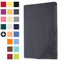 Heim24h Spannbettlaken 140x200cm bis 30 cm, Anthrazit, 100% Baumwolle Bettlaken, Öko Tex Zertifiziert Jersey Spannbetttuch