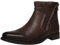 Jamron Uomo Vera Pelle Occidentale Vintage Chukka Stivali Cerniera Lampo Stivaletti Caffè SN01747 EU44