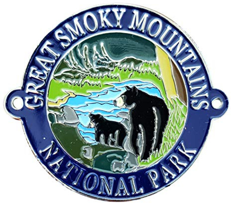 Great Smoky Mountains - Bear and Cub - Hiking Stick Medallion
