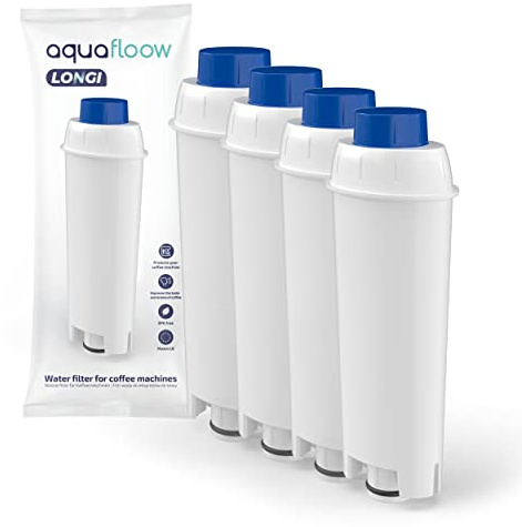 Aquafloow Wasserfilter Ersatz für DeLonghi DLSC002, SER3017 & 5513292811 Kaffeemaschinen - einschließlich Versionen der ECAM, ESAM, ETAM Serie (4er Pack)