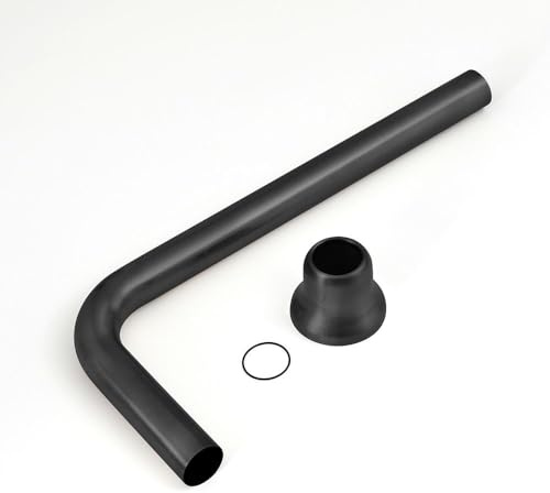 MILANO Bathroom Low Level Cistern Toilet WC Flush Pipe Kit Black | Brass Construction. Connects Toilet Pan To Cistern. Traditional Style. Round Design. For Use With Low Level Cisterns.