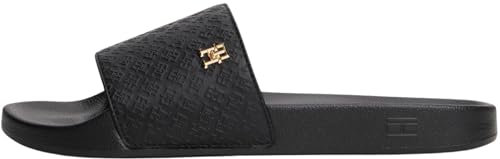 Tommy Hilfiger Damen Badeschuhe Monogram Elegant, Schwarz (Black), 40