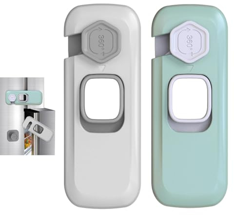 TAGMEIU 2Pack Childproof Fridge Lock, Adhesive Fridge Locks for Children