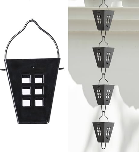 Regnkedja I Aluminiumlegering, Fyrkantig Regnfångarkedja, Justerbar Hängande Avledningskedja För Stuprör För Hus/Balkong/Korridor,15 m (49ft)
