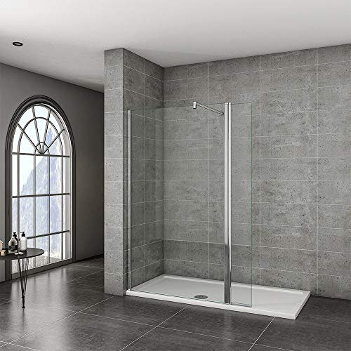 800x2000mm Xinyang Walk in Shower Enclosure Wet Room 8mm Glass Screen with 300mm Flipper Panel