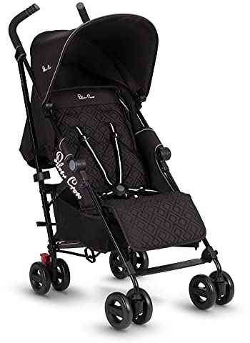 Silver Cross Zest Kinderwagen, kompakter und leichter, vollständig verstellbarer Kinderwagen für Babys und Kleinkinder - Schwarz (Neu 2021)