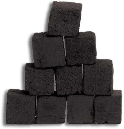 OLi Shisha carbón 1 kg Maximos26 carbón natural coco y barbacoa Briquetas coco para pipa agua y barbacoa – Cubo de cachimba carbón