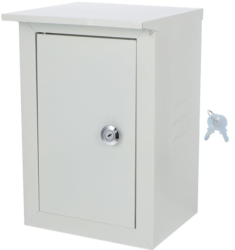 OSALADI Box Outdoor Wall-Mounted Electrical Control Box Lockable Metal Cable Case for Outdoor Plug Protection Din Rail Enclosure Weather Electrical Aluminum Waterproof Case Water Proof