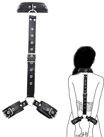 Sex Handschellen Paare, mit Verstellbare Halsband Frauen Sex, WUUDOA Bondageset Fessel Set, SM Sexspielzeug für Paare Extrem Sex Toy, BDSMS Spielzeug Hart Extrem für Frauen Paare Set