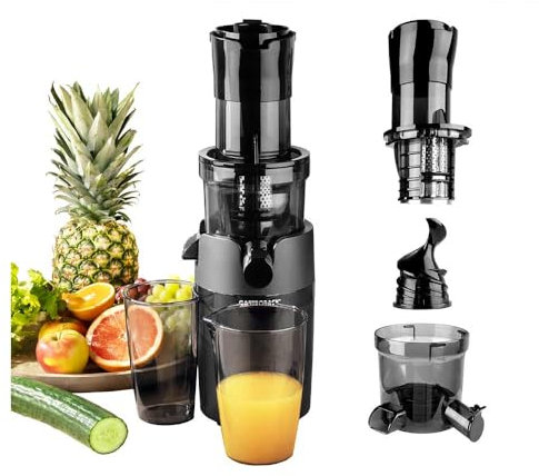 GASTROBACK Entsafter Slow Juicer - Cold Press Juicer/Langsamer Entsafter für Obst und Gemüse - Elektrische Saftpresse für Selleriesaft Karottensaft - Schonender Juice Extractor - Saftpresse