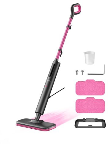 Schenley Limpiador de mopa a vapor potente, calentamiento rápido de 15 segundos, sin productos químicos, para madera dura, azulejos, laminado y suelos/paredes, almohadillas lavables, 3 modos para