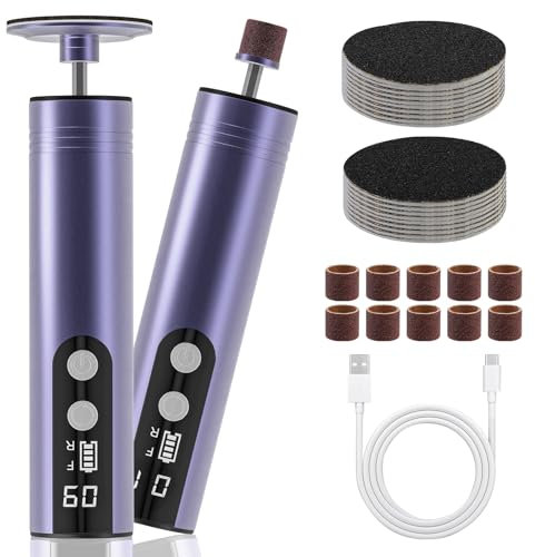Levigatrice elettrica 2 in 1 per calli e unghie, strumento pedicure, pelle secca e talloni screpolati, 9 velocità, ricaricabile 2000 mAh