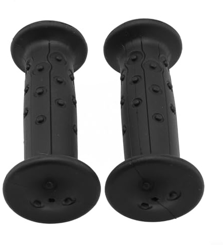 Kiddie Poignées de guidon de vélo souples en caoutchouc pour une manipulation facile sur les barres de 19 mm (Noir)