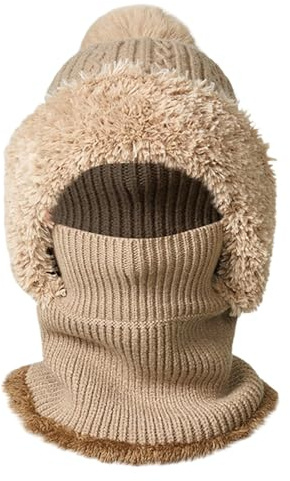 LZPCarra mössa nyfödd vintermössa polyester stickad mössa jakt mössa, kaki, one size