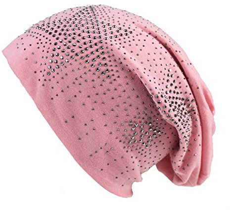 Glamexx24 Damen Long Beanie Mütze Stern Muster Leichte Jersey Mütze Herren Hat - One Size - Sommer Herbst und Winter