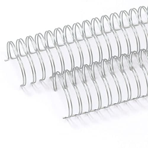 Craftelier - 2er-Set Doppelringbuchspulen für Alben, Notizbücher, Kalender und Agenden | Ideal für Scrapbooking- und Bastelprojekte | Ø 3,81 cm (1.5) - Farbe Silber