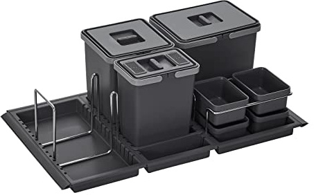 Soptunna Draw 15+10+6L Soptunna med lock sopsystem utdrag bredd 90 cm från SOTECH