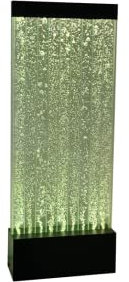 Giardini d'Acqua Parete Di Bolle cm 70 x 25 x H 180 Bianca o Nera Muro Acquatico Illuminazione Led Zen Relax Fontana Da Interni Cascata Design Arredo Casa Plexiglass