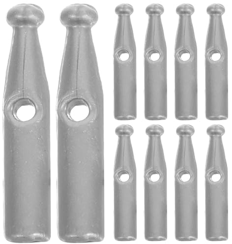 Yardwe 10pcs Ombrello Coda Perline di Ricambio Estremità Punte Universali In Metallo Ombrello Copertura Osso per Ombrello Pieghevole Copertura Pioggia Ombrello Parti di, Grigio, 2.50X0.30X0.30CM
