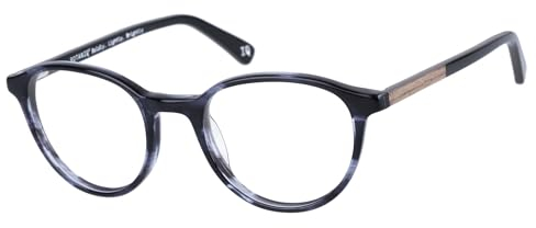 Botaniq Rund Azetat Brillen in Schwarz für Herren, Brille mit Sehstärke, optional mit Sonnenbrillen tönung oder Blaulichtfilter (Modell BIO-1021-106)