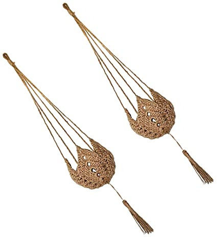 CAXUSD Pflanzen Aufhängung Makramee Pflanzenaufhänger Blumentopf Halterung Pflanzenhalter Pflanzgefäß Makramee-pflanzenhänger Hängenetz Für Pflanztöpfe