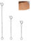 Jormftte 3 Pieces Necklace Extender Chains, 925 Sterling Silver Necklace Extender Bracelet, 3 Sizes Women Choker for DIY Jewelry Making