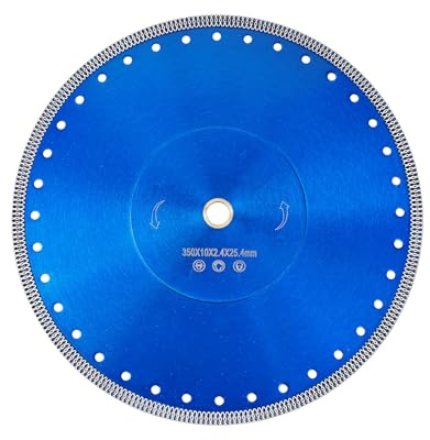 Solidure Disco da taglio diamantato 350 x 25,4 mm, disco diamantato extra sottile per piastrelle e gres porcellanato, marmo, granito, piastrelle