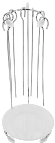 Gatuida Supporto Spiedini Acciaio Inossidabile per Barbecue Porta Spiedini in Acciaio Resistente Rack per Kebab e Arrosticini con Distribuzione Calore Uniforme Facile da Pulire per