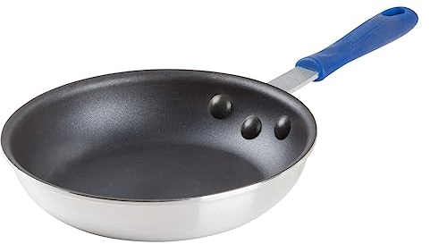 Winco AFPI-8NH, 20,3 cm Induktionsfertige Aluminiumpfanne mit Antihaftbeschichtung, Bratpfanne mit Silikonhülse
