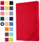 Heim24h Spannbettlaken 180x200cm bis 30 cm, Rot, 100% Baumwolle Bettlaken, Öko Tex Zertifiziert Jersey Spannbetttuch