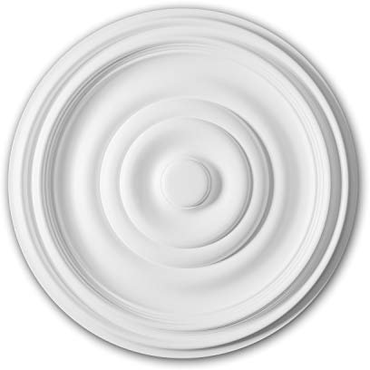 PRO[f]home® - Rosace 156035 Élement décorative Élement pour plafond design intemporel classique blanc Ø 48,5 cm Profhome