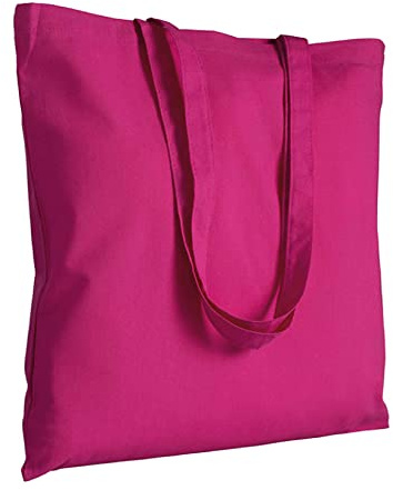 Artexia Borsa Shopper Donna Tote Bag Shopper Cotone The Tote Bag Borsa di Stoffa Borsa di Tela Canvas Bag (Fucsia)