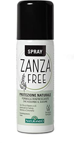 NATURANDO ZanzaFree Spray - Espray de protección natural con Neem, Salvia y Geranio Rosa 100 ml