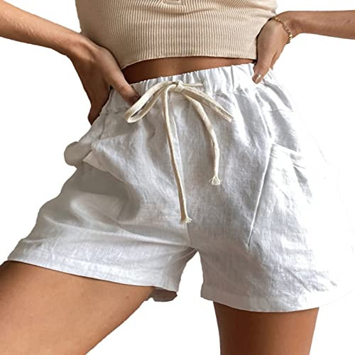 Lässige Shorts, Krawattentaschen, Lässige Damen-Shorts, Stilvoll für Zuhause (XL)
