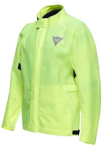 Dainese - Ultralight Rain Jacket, Foldable Rain Jacket for Motorcycles, Waterproof and Windproof, for Men and Women, Fluo Yellow, XL