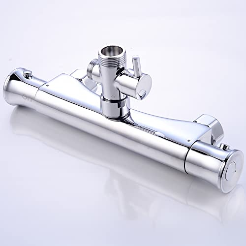 Miscelatore termostatico per doccia, 38 °C, termostato, miscelatore per doccia, miscelatore per doccia, rubinetto da 20 – 55 °C, temperatura regolabile, termostato per doccia con termostato per doccia