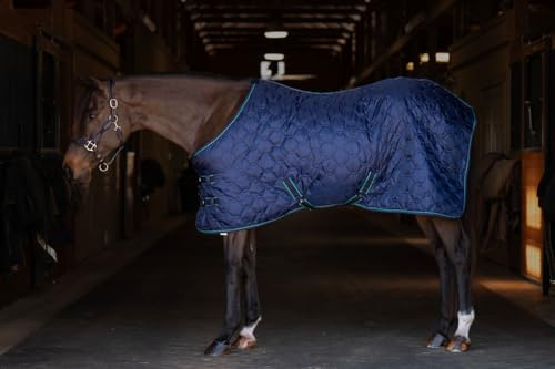 TuffRider Comfy Standard Neck Medium Weight Stable Blanket- 420D, 150GSM-Navy-78
