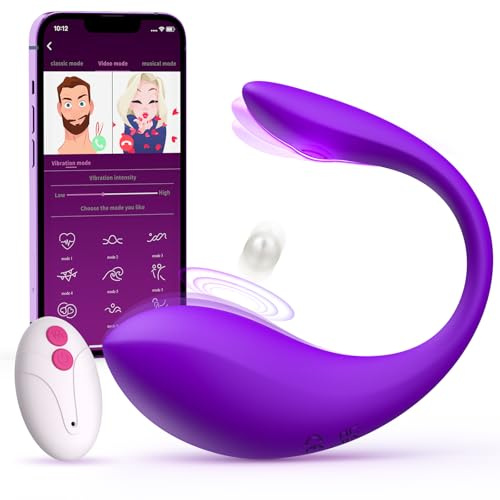 Remote Control Vibrator Couples Sex Toys with Phone Control, Female Sex Toy Sex Toyscouples for Couples with 9 Vibration Modes, Waterproof Bullet Vibabrator Soft and Quiet, Sex Machine Dildo Anal Toys