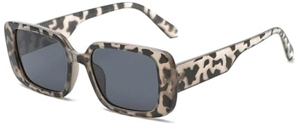 Fejkglasögon Retro glasögonbåge Dam Rektangulära solglasögon Liten båge Glasögonbåge Klassisk Glasögonbåge Modern(Leopard)