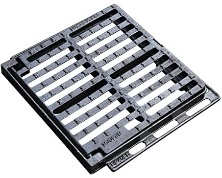 Jardibric - Grille Regard Fonte Ductile C250 400x400 mm avec Cadre - PMR - Conforme EN124