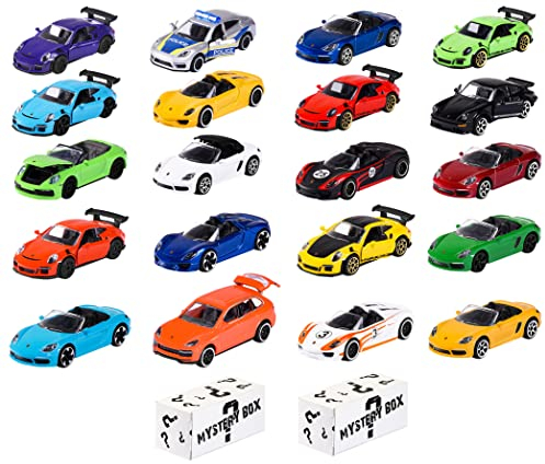 Majorette - Porsche Discovery-Set 20+2 – 22 hochwertige Modellautos mit Metallkarosserie, Federung und Freilauf, inkl. Mystery Fahrzeuge, für Sammler und Kinder ab 3 Jahren